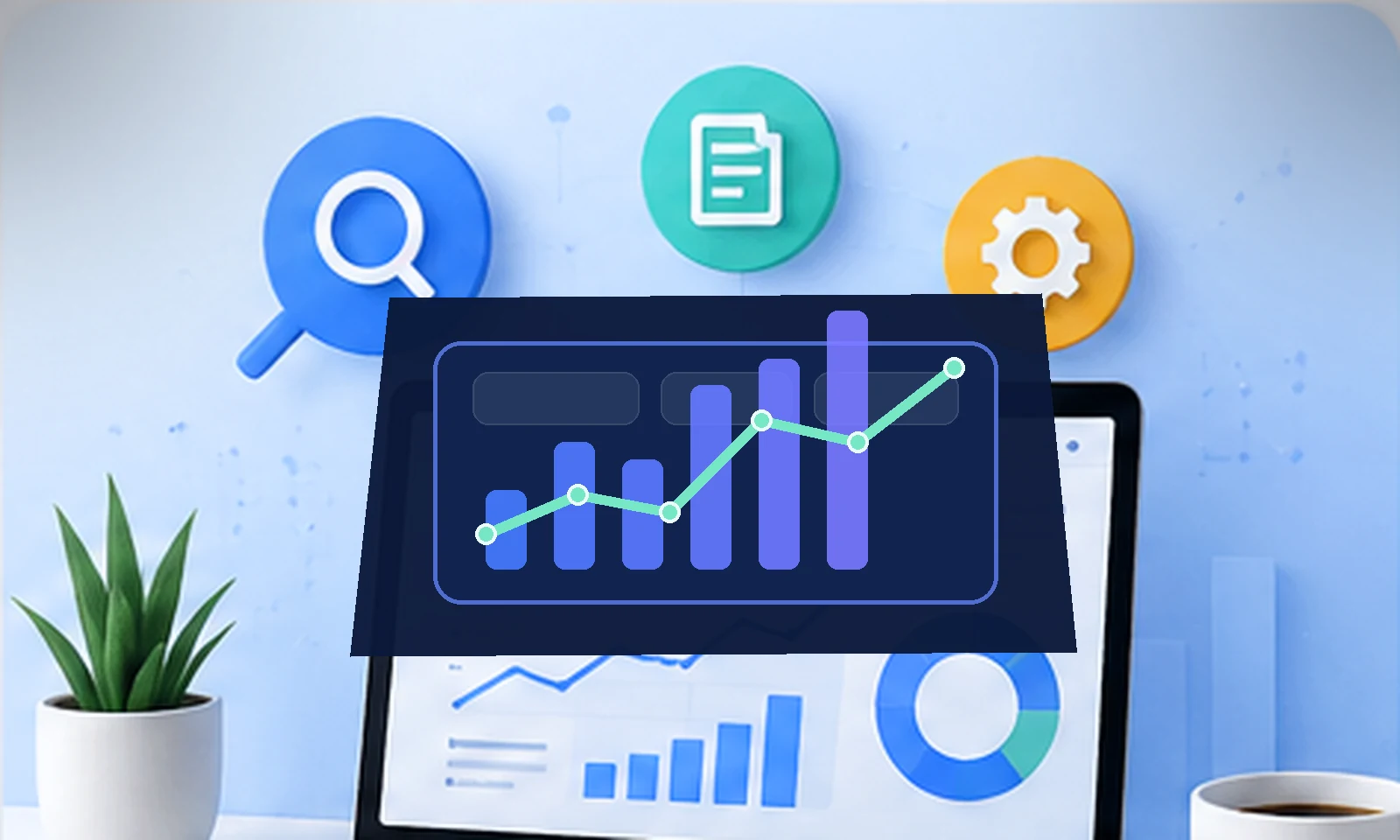 Dijital büyüme analitik ve dönüşüm optimizasyonu görseli