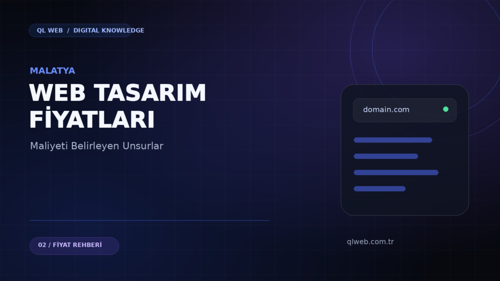 Malatya Web Tasarım Fiyatları 2026: Web Sitesi Maliyeti Neye Göre Belirlenir?